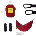 Ver imagem 2 de Rede de Camping Hamaca Portátil com Corda Portable Style:vermelho - Cinza