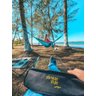 Rede de Camping Hamaca Portátil com Corda Portable Style:preto - Cinza - 9