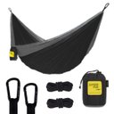 Ver imagem 1 de Rede de Camping Hamaca Portátil com Corda Portable Style:preto - Cinza