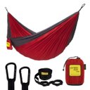 Ver imagem 1 de Rede de Camping Hamaca Portátil com Cinta Portable Style:vermelho - Cinza
