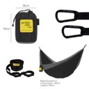 Ver imagem 2 de Rede de Camping Hamaca Portátil com Cinta Portable Style:preto - Cinza