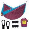 Rede de Camping Hamaca Portátil Dupla C/corda Portable Style:roxo - Azul - 1