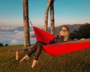 Ver imagem 7 de Rede de Camping Hamaca Portátil Dupla C/cinta Portable Style:vermelho Cinza