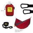 Ver imagem 2 de Rede de Camping Hamaca Portátil Dupla C/cinta Portable Style:vermelho Cinza