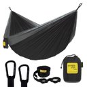 Ver imagem 1 de Rede de Camping Hamaca Portátil Dupla C/cinta Portable Style:preto Cinza