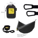 Ver imagem 2 de Rede de Camping Hamaca Portátil Dupla C/cinta Portable Style:preto Cinza