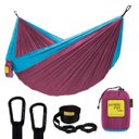 Ver imagem 1 de Rede de Camping Hamaca Portátil Dupla C/cinta Portable Style:roxo Azul