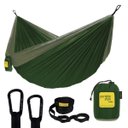 Ver imagem 1 de Rede de Camping Hamaca Portátil Dupla C/cinta Portable Style:verde Militar Verde
