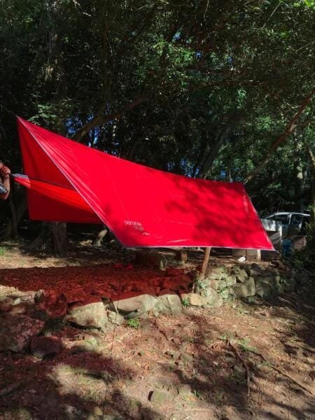 Toldo Teto Camping Portátil Para Rede - Portable Style:Cinza - 3