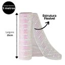 Ver imagem 3 de Kit 3 Telas Natal Malha Tule Decorativa Perolada Furta Cor Branco e Rosa 25cm X 5m Fita Premium