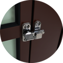 Ver imagem 4 de Porta de Sala Alumínio 86 Esq V.Boreal Marrom Corten Brimak
