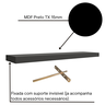 Prateleira Reta Decorativa 180x20 Mdf com Suporte Invisível Plancasa:preto Tx - 5