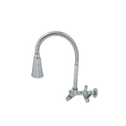 Torneira Flexivel de Parede com Saída para Purificador 1/4 de Volta Tubo Dois Jatos Cromado Samer Me - 1