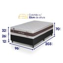 Ver imagem 2 de Conjunto Box Preto Mali Bege Molas Ensacadas Solteiro 96x203x70 - King House