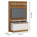 Ver imagem 2 de Estante Home Theater Ambiente Fit 1.2 Nature Off White – Imcal