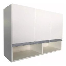 Armário Aéreo Suspenso 3 Portas 100% Mdf Bp Branco Cozinha/área Serviço - 1