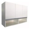 Armário Aéreo Suspenso 3 Portas 100% Mdf Bp Branco Cozinha/área Serviço - 1
