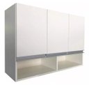 Ver imagem 1 de Armário Aéreo Suspenso 3 Portas 100% Mdf Bp Branco Cozinha/área Serviço