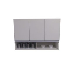 Armário Aéreo Suspenso 3 Portas 100% Mdf Bp Branco Cozinha/área Serviço - 3
