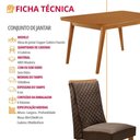 Ver imagem 6 de Mesa de Jantar Copper 4 Lugares Retangular MDF 120cm Marrom e Natural Moderna