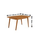 Ver imagem 5 de Mesa de Jantar Copper 4 Lugares Retangular MDF 120cm Marrom e Natural Moderna