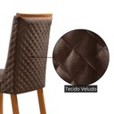 Ver imagem 7 de Mesa de Jantar Copper 4 Lugares Retangular MDF 120cm Marrom e Natural Moderna