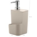 Ver imagem 3 de Kit Lixeira 4,7l Escorredor de Talheres Dispenser Detergente Cozinha Bege