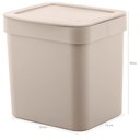 Ver imagem 5 de Kit Lixeira 4,7l Escorredor de Talheres Dispenser Detergente Cozinha Bege