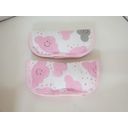 Ver imagem 5 de Capa Carrinho + Bebe Conforto + Protetor Cinto Nuvens Rosa