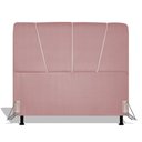 Ver imagem 1 de Cabeceira Estofada Topázio 140 cm Para Cama Box Quarto Casal Luxo MV Estofados Suede Rose