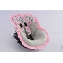 Ver imagem 2 de Capa Carrinho + Bebe Conforto + Protetor Cinto Nuvens Rosa