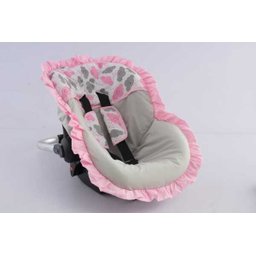 Capa Carrinho + Bebe Conforto + Protetor Cinto Nuvens Rosa - 2