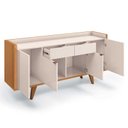 Ver imagem 4 de Buffet Aparador Melodia Cinamomo/off White - Hb Móveis