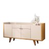 Buffet Aparador Melodia Cinamomo/Off White - HB Móveis - 1