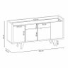 Buffet Aparador Melodia Cinamomo/Off White - HB Móveis - 5