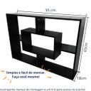 Ver imagem 4 de Nicho Organizador Suspenso Retangular com 5 Módulos:Preto
