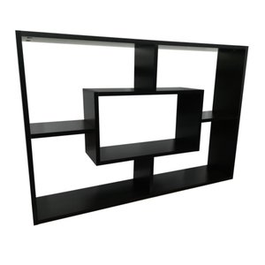 Nicho Organizador Suspenso Retangular com 5 Módulos:Preto