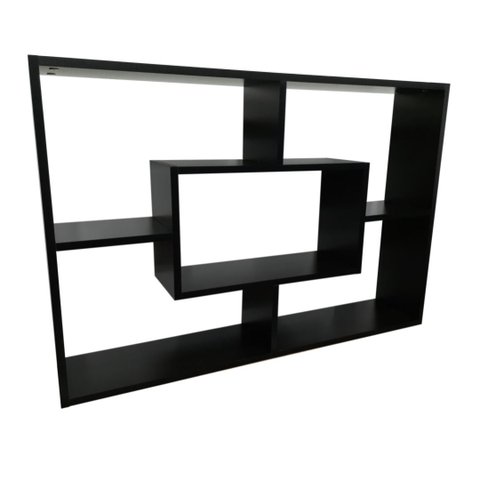 Nicho Organizador Suspenso Retangular com 5 Módulos:Preto