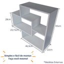 Ver imagem 4 de Nicho com Prateleira e Divisória 3 Módulos Retangular MDF:Branco