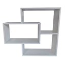 Ver imagem 2 de Nicho com Prateleira e Divisória 3 Módulos Retangular MDF:Branco