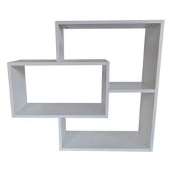 Nicho com Prateleira e Divisória 3 Módulos Retangular MDF:Branco - 2