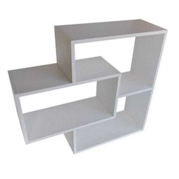 Nicho com Prateleira e Divisória 3 Módulos Retangular MDF:Branco - 3