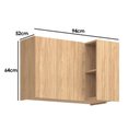 Ver imagem 2 de Armário Aéreo Cozinha Modulado Rebeca C/ 1 Porta Canto 94cm Mel - Movelbento