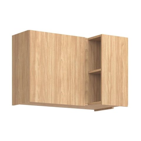 Armário Aéreo Cozinha Modulado Rebeca C/ 1 Porta Canto 94cm Mel - Movelbento