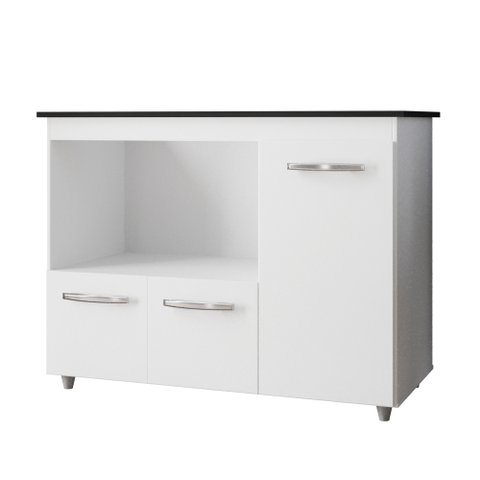 Balcão para Cooktop 3 Portas Ana Branco - Moblis