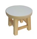 Ver imagem 1 de Banqueta Mini Hardman Madeira Natural Ass. Redondo MDF Bco