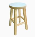 Ver imagem 1 de Banqueta Média Hardman Madeira Natural Ass. Redondo MDF Bco