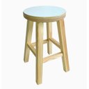 Ver imagem 1 de Banqueta Média Hardman Madeira Natural Ass. Redondo MDF Bco