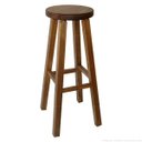 Ver imagem 1 de Banqueta Alta Hardman Madeira Padrão Nogueira Ass. Redondo