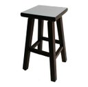 Ver imagem 1 de Banqueta Média Hardman Madeira Padrão Nogueira Ass. Quadrado MDF Bco